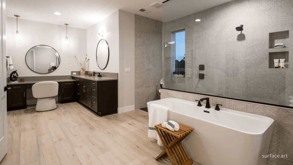 Surface art bathroom tile
